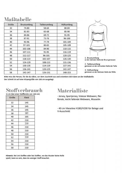 Fadenkäfer Papierschnittmuster Kleid Easy Damen